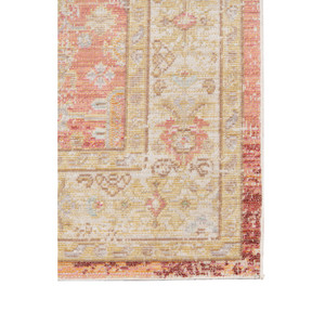 2' x 3' Red and Ivory Oriental Power Loom Distressed Area Rug - 606114812241
