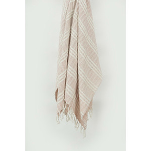 Blush Woven 100% Cotton Throw Blanket - 606114879435