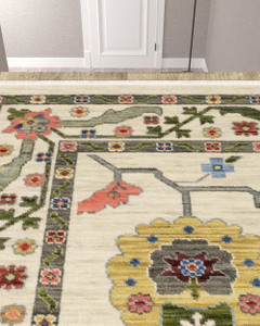 12' Gray and Ivory Oriental Power Loom Runner Rug - 606114718260