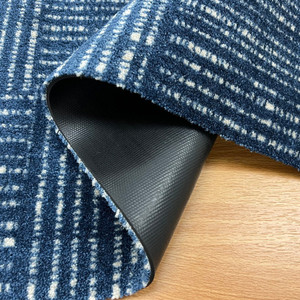 2' X 4' Navy Blue Striped Washable Area Rug With UV Protection - 606114730415