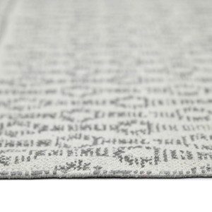 5' x 7' Gray Geometric Flatweave Handmade Distressed Area Rug With Fringe - 606114769736