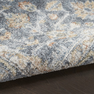 3' X 5' Gray Oriental Power Loom Distressed Washable Area Rug - 606114709961