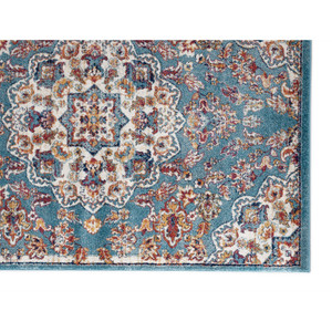 6' Blue Round Medallion Power Loom Area Rug - 606114768180