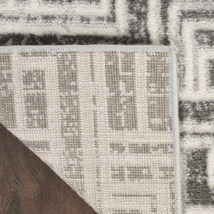 9' x 12' Gray Geometric Distressed Area Rug - 606114851172