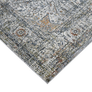 2' x 3' Gray and Ivory Oriental Power Loom Area Rug - 606114810247