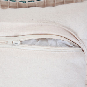 20" X 20" Emerald Green 100% Cotton Zippered Pillow - 606114696025