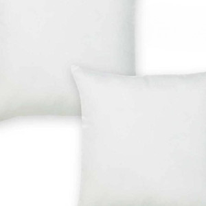 Set Of Two 22" X 22" White Polyester Zippered Pillow Cover - 606114871415