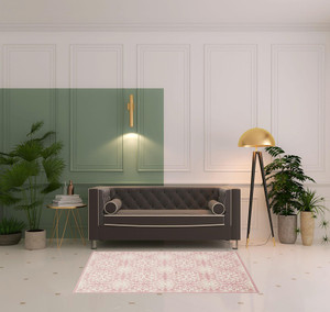 4' X 6' Pink Floral Power Loom Area Rug - 606114711605