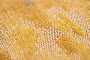 9' X 13' Yellow and Brown Abstract Non Skid Area Rug - 606114903635