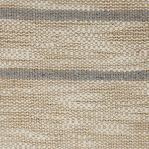 20" X 20" Taupe And Dusty Blue Jute Coastal Zippered Pillow - 606114692447