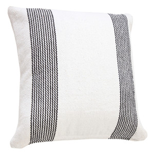 20" X 20" Black And White 100% Cotton Geometric Zippered Pillow - 606114691884