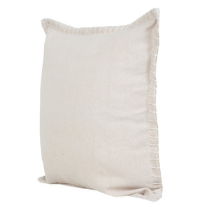 20" X 20" Beige 100% Cotton Zippered Pillow - 606114696001