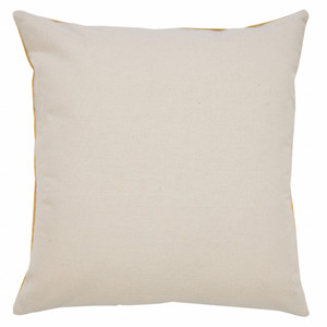 20" X 20" Yellow And White 100% Cotton Striped Zippered Pillow - 606114693369