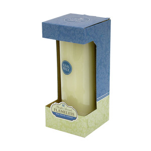 5" Ivory Flameless Pillar Candle Wax Modern Style