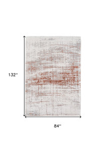 8' x 11' Gray and Yellow Abstract Non Skid Area Rug - 606114901013