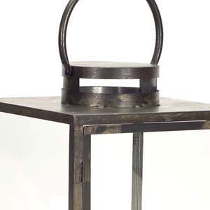 Set Of Three Gray Flameless Floor Lantern Candle Holder - 606114742524