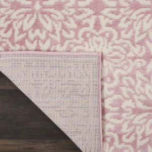 2' X 4' Pink Floral Power Loom Area Rug - 606114711599