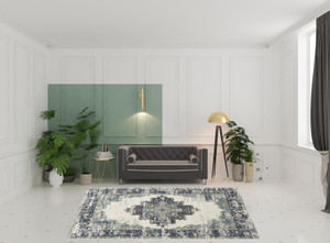 8' X 10' Cream Floral Power Loom Distressed Area Rug - 606114712725