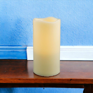 6" Ivory Flameless Indoor Outdoor Pillar Candle - 606114823889