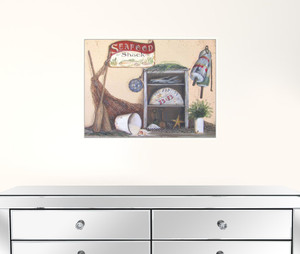 Seafood Shack White Picture Frame Print Kitchen Wall Art