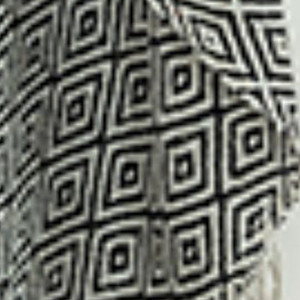 Black Woven 100% Cotton Throw Blanket - 606114879374