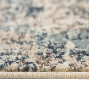 Homeroots Home Decor 5' x 7' Blue Abstract Power Loom Area Rug