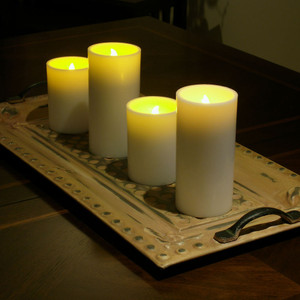 4" Ivory Flameless Pillar Candle - 606114823322
