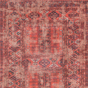 6' X 8' Red Oriental Non Skid Area Rug - 606114899877