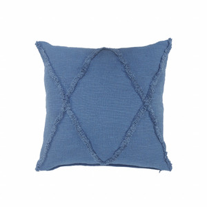 26" X 26" Cobalt Blue 100% Cotton Zippered Pillow - 606114695134