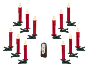 Set of Twentyfour Red LED Flameless Christmas Tree Clip On Candles - 606114822929
