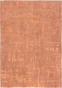 3' X 5' Orange Abstract Non Skid Area Rug - 606114902188