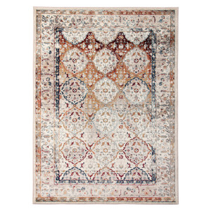 9' x 12' Beige Floral Medallion Power Loom Area Rug - 606114767565