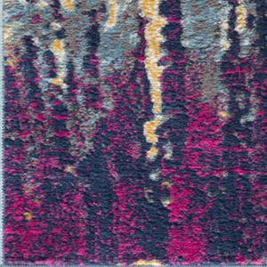 9’ x 13’ Gray and Magenta Abstract Area Rug - 808230032545