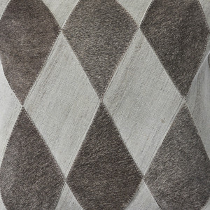 20" X 20" Silver And Brown 100% Wool Geometric Zippered Pillow - 606114696049