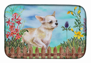 Spring Dog on Dish Drying Mat - 652259251872