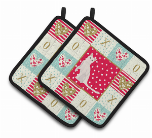 Seated Cat XOXO Pair of Pot Holders - 194030166611