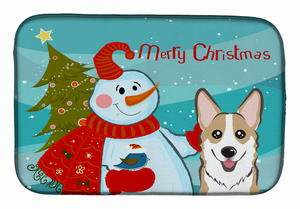 Snowman with Dog Dish Drying Mat - 652259243280
