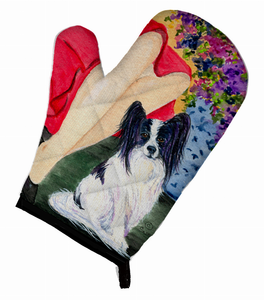 Lady with her Papillon Oven Mitt - 638508498991
