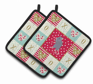 Rat XOXO on Pair of Pot Holders - 194030137499