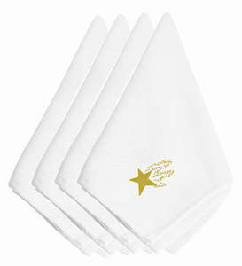 Christmas Themed Embroidered Napkins - 638508339027