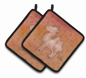 Animal Polkadot Watercolor Pair of Pot Holders - 638508839176