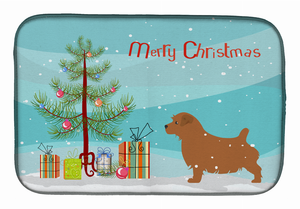 Christmas Tree and Dog on Dish Drying Mat - 652259246694