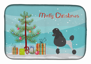Christmas Tree and Dog on Dish Drying Mat - 652259249077