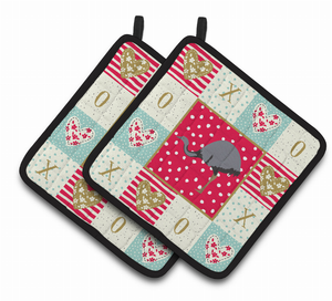 Bird XOXO on Pair of Pot Holders - 194030131534