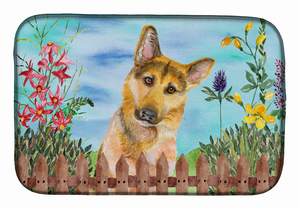 Spring Dog on Dish Drying Mat - 652259252015