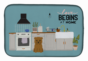 Dog Kitchen Scene Dish Drying Mat - 194030341933