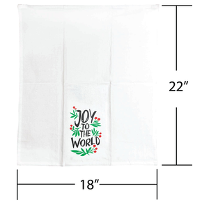 Joy To The World Flour Sack Gift Towel - 603799996259