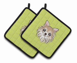 Dog Portrait on Pair of Pot Holders - 638508382955