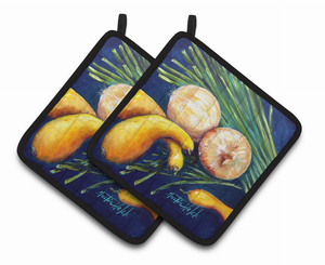 Crooked Neck Squash Pair of Pot Holders - 638508384232