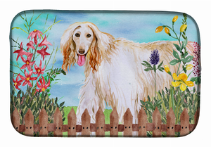 Spring Dog on Dish Drying Mat - 652259251926